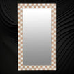 Bone Inlay Checkerboard Mirror Almond 1