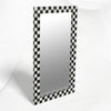 Bone Inlay Checkerboard Mirror Black 2