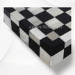 Bone Inlay Checkerboard Tray Black 3