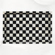 Bone Inlay Checkerboard Tray Black 2