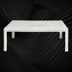 Bone Inlay Clipped Coffee Table Grey 1