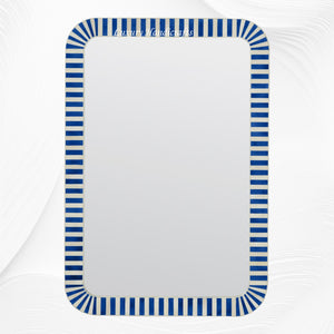 Bone Inlay Edged Mirror Blue