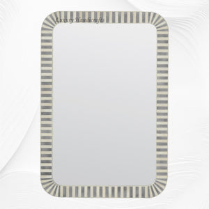 Bone Inlay Edged Mirror Grey