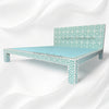 Moroccan Bone Inlay Bed Mint Green 2