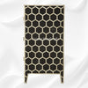 Bone Inlay Chest of 3 Drawer Honeycomb Black 4