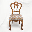 Bone Inlaid Teakwood Flower Chair Brown 1