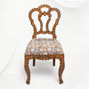 Bone Inlaid Teakwood Flower Chair Brown Set of 2