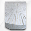 Bone Inlay Illusion Stripe Center Table White Brass 2