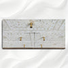 Bone Inlay Floral Chest of 7 Drawers Iron White 4