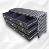Bone Inlay 9 Drawer Chest Honeycomb Black 3