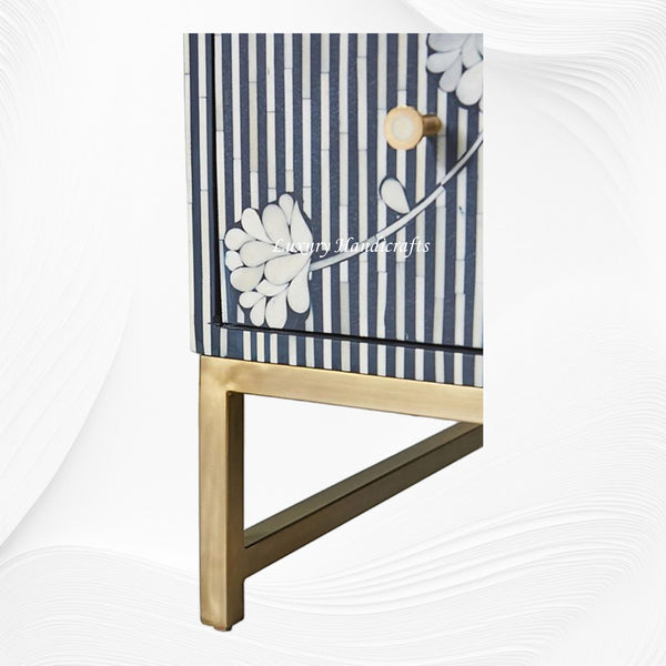 Bone Inlay Ada 3 Drawer Dresser Blue