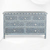 Navy Blue Bone Inlay Arctic Chest Of 7 Drawers 5