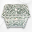 Bone Inlay Bedside Floral 1 Drawer 1 Door Sage Green 2