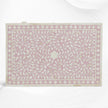 Bone Inlay Bedside Floral 1 Drawer 1 Door Blush Pink 2