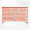 Bone Inlay Fishscale Chest Of 7 Drawers Orange 5