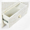 Ice Blue Bone Inlay Fishscale Console 3 Drawer 3