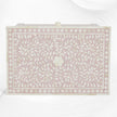 Bone Inlay Floral 3 Drawer Bedside Blush Pink 3