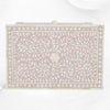 Bone Inlay Floral 3 Drawer Bedside Blush Pink 3
