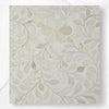 Bone Inlay Floral 3 Drawer Bedside White 2