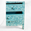 Bone Inlay Floral Chest of 7 Drawers Teal Green 1
