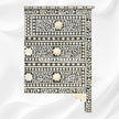Bone Inlay Floral Chest of 4 Drawer Black 3