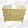 Bone Inlay Floral Chest Of 4 Drawer Yellow 4