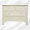 Bone Inlay Floral Chest Of 4 Drawer White 1