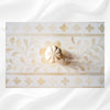 Bone Inlay Floral Chest Of 4 Drawer White 2