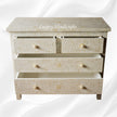 Bone Inlay Floral Chest Of 4 Drawer White 3