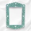Bone Inlay Floral Scalloped Mirror Green 1