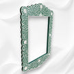 Bone Inlay Floral Scalloped Mirror Green 2
