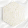 Bone Inlay Hexagonal Stripe Center Table White 4