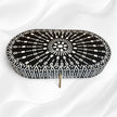 Bone Inlay Kalmin Coffee Table Black Oval 1