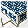 Tetris Bone Inlay 1 Drawer Nightstand Indigo 3