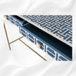 Tetris Bone Inlay 2 Drawer Console Indigo 2