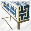 Tetris Bone Inlay 2 Drawer Console Indigo 3