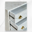 Bone Inlay Optical Chest 6 Drawers White 4