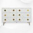 Bone Inlay Optical Chest 6 Drawers White 6