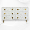 Bone Inlay Optical Chest 6 Drawers White 6