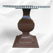 Bone Inlay Round Floral Dining Table Brown 2