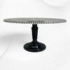 Bone Inlay Round Floral Dining Table Black Slim Base 5