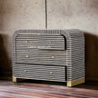 Waterfall Bone Inlay 4 Drawer Dresser Black 2