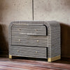 Waterfall Bone Inlay 4 Drawer Dresser Black 2