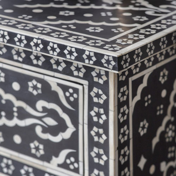 Bone Inlay Zahra Chest of Drawers Black 4