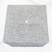 Bone Inlay Scroll Vine 2 Door Cabinet Grey 5