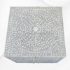 Bone Inlay Scroll Vine 2 Door Cabinet Grey 5