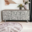 Bone Flower Media Console Grey 1