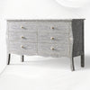 Bone Inlay Curved 6 Drawer Floral Dresser Grey 2