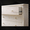 Bone Inlay Curved 6 Drawer Floral Dresser White 3