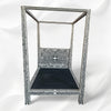 Bone Inlay Four Poster Single Bed Black 2